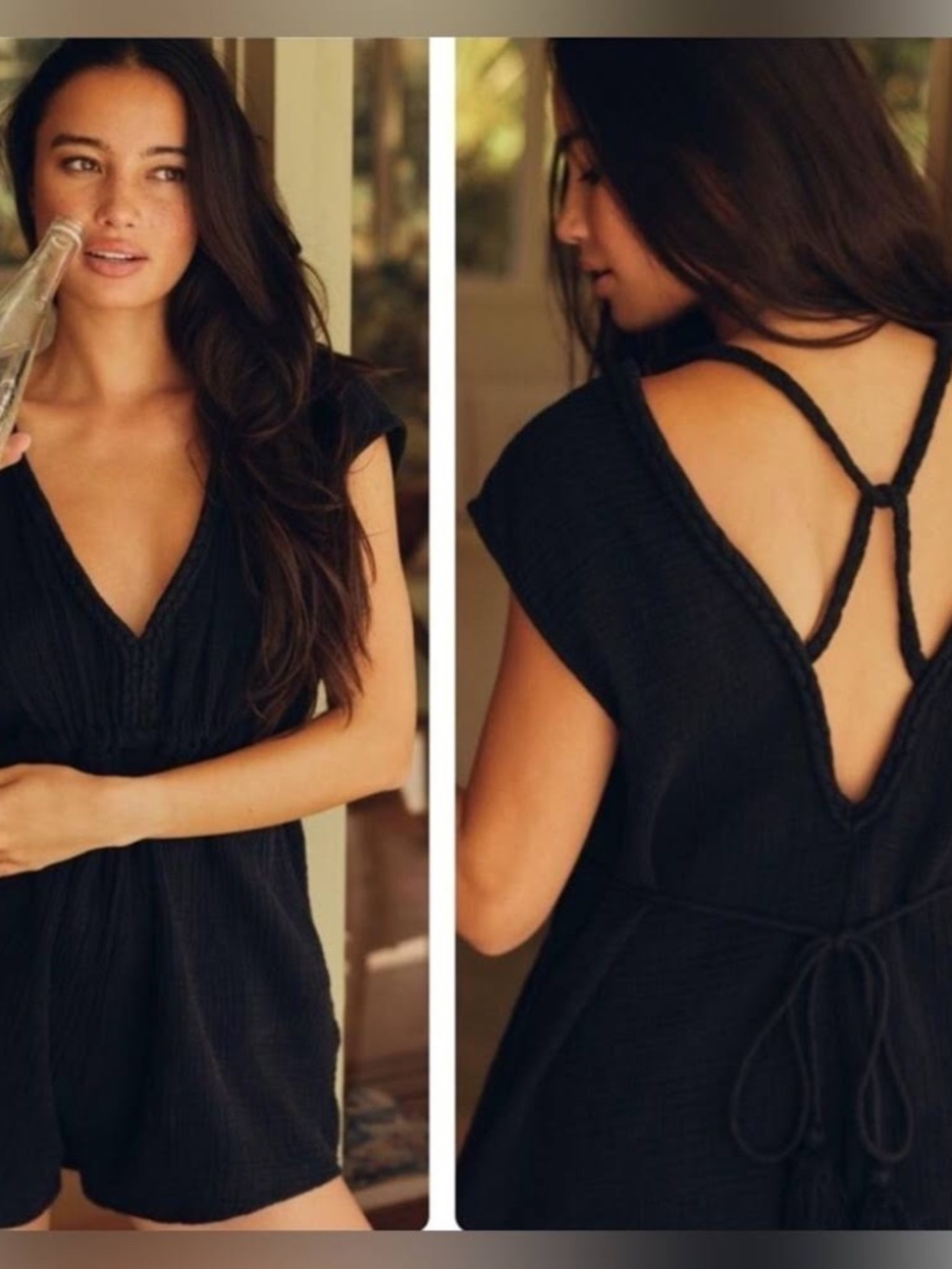 By Anthropologie Molly Braided Cover Up Romper